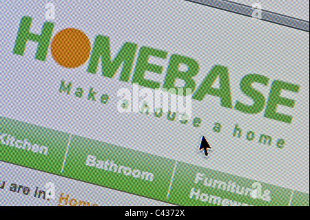 De près de l'Homebase logo tel que vu sur son site web. (Usage éditorial uniquement : -Print, télévision, e-book et le comité éditorial du site). Banque D'Images