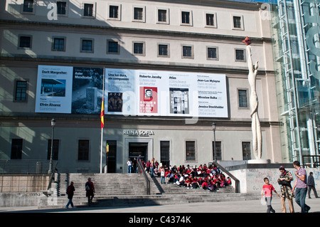 Entrée principale, Museo Reina Sofía, musée de la Reine Sofia, Madrid, Espagne Banque D'Images