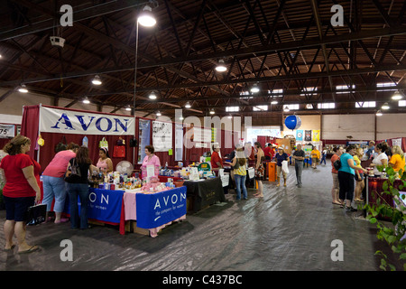 Les exposants à Benton County Fair Corvallis Oregon USA Banque D'Images
