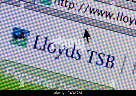 Close up de la Lloyds TSB logo tel que vu sur son site web. (Usage éditorial uniquement : -Print, télévision, e-book et le comité éditorial du site). Banque D'Images