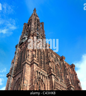 La France, le français, l'Europe de l'Ouest, Europe, European, Architecture, bâtiment, ville, ville, Alsace, tour, cathédrale, Strasbourg, Chur Banque D'Images