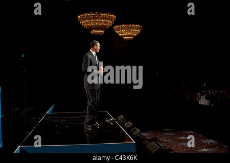 Le président Barack Obama parle à une collecte de fonds à Los Angeles, le 27 mai 2009. Banque D'Images