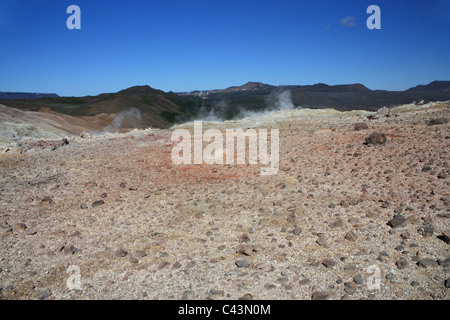 L'Islande, l'île volcan, en Europe, nature, paysage, paysage, Namaskard, 73320, Namafjall, volcan, volcan actif, zone, hydrogéologie et géothermie 2013-2014, Banque D'Images