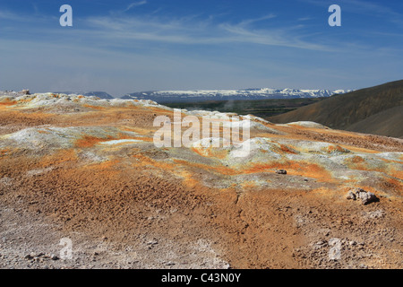 L'Islande, l'île volcan, en Europe, nature, paysage, paysage, Namaskard, 73320, Namafjall, volcan, volcan actif, zone, hydrogéologie et géothermie 2013-2014, Banque D'Images