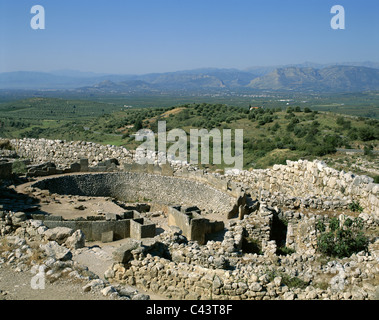 Cercle, tombe, la Grèce, l'Europe, Patrimoine, vacances, monument, Mycènes, Royal, tombes, tourisme, voyages, vacances, Unesco, World, Banque D'Images