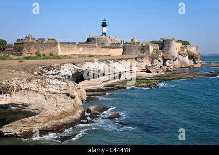 Fort de DIU. Diu. Le territoire de l'Union de Daman et Diu. L'Inde Banque D'Images