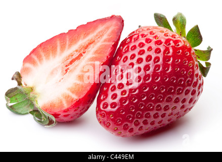 Fraise appétissante. Isolé sur un fond blanc. Banque D'Images