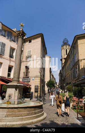 Place des Augustins, Aix-en-Provence, Bouches-du-Rhône, France Banque D'Images