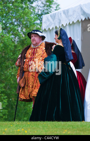 Les acteurs d'un jour de joutes Leeds Castle dans le Kent Banque D'Images