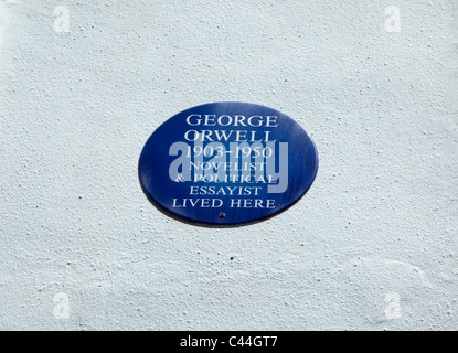 George Orwell blue plaque sur maison à Portobello Road, London Banque D'Images