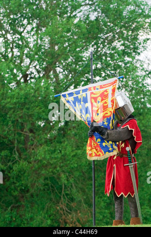 Les acteurs d'un jour de joutes Leeds Castle dans le Kent Banque D'Images