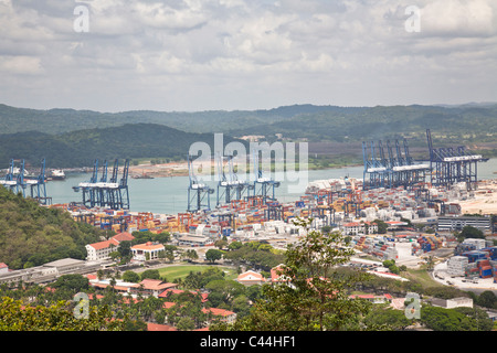 Port de Balboa, Panama Canal près de la ville de Panama. Banque D'Images