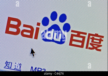 De près de l'logo Baidu comme vu sur son site web. (Usage éditorial uniquement : -Print, télévision, e-book et le comité éditorial du site). Banque D'Images
