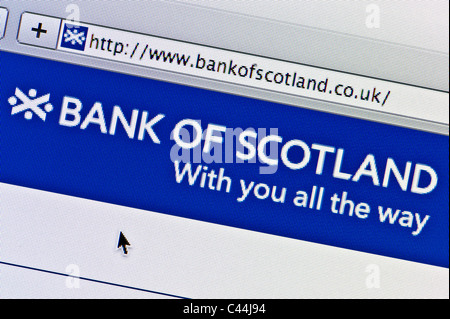 Close up de la 'Bank of Scotland' logo tel que vu sur son site web. (Usage éditorial uniquement : -Print, télévision, e-book et le comité éditorial du site). Banque D'Images