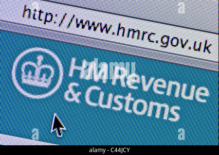 Gros plan du logo de HMRC comme vu sur son site web. (Usage éditorial uniquement : -Print, télévision, e-book et le comité éditorial du site). Banque D'Images