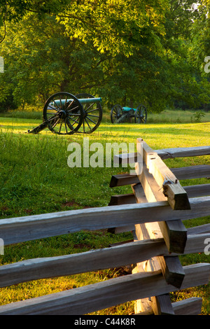 Cannon au champ de bataille National de Stones River près de Murfreesboro Tennessee USA Banque D'Images