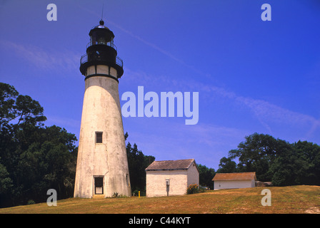 Amelia Island Lighthouse à Nassau County, Floride Banque D'Images