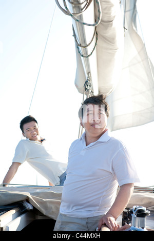 Père et Fils le collage Banque D'Images