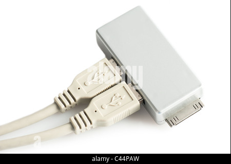 Câble de connexion de bus USB et adaptateur secteur. Banque D'Images