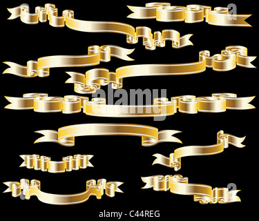 Ensemble d'autre vecteur des rubans pour l'utilisation de conception Banque D'Images