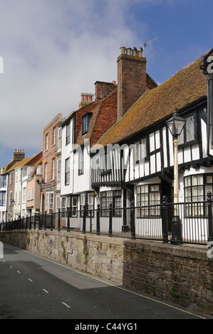 La vieille ville de Hastings high street East Sussex England Banque D'Images