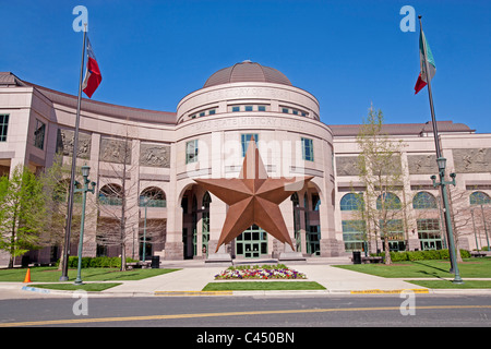 États-unis, Texas, Austin, Bob Bullock Texas State History Museum, musée de sculpture à l'extérieur de l'étoile solitaire Banque D'Images