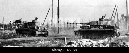 German Panzer IV tank au cours de l'opération "citadelle", 1943 Banque D'Images