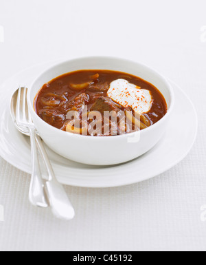 Bol de soupe de goulash, close-up Banque D'Images