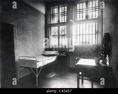 Cellule de prison d'Hitler pendant sa détention à la forteresse de Landsberg Banque D'Images