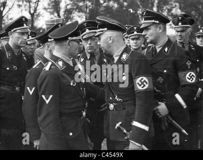 Sepp Dietrich, Heinrich Himmler, Karl Wolff, 1934 Banque D'Images