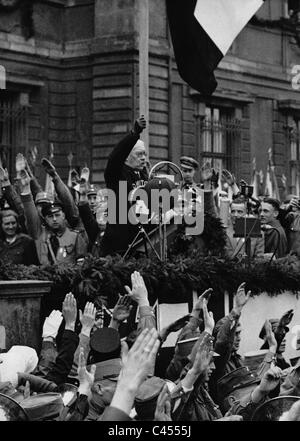 Paul von Hindenburg parle de la jeunesse d'Hitler, 1933 Banque D'Images