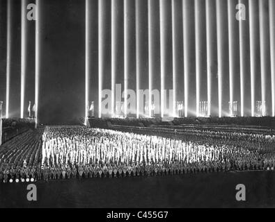 Cathédrale de lumière pendant le parti nazi Rally, 1937 Banque D'Images