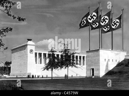 Zeppelin tribune sur le parti nazi, 1934 motifs rallye Banque D'Images