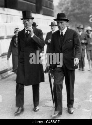 Austen Chamberlain avec Philip Cunliffe-Lister, 1931 Banque D'Images