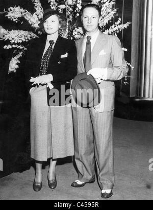 Marlene Dietrich et Rudolf Sieber à Hollywood (1934) Banque D'Images