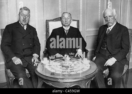 Hugo Eckener, Theodor von Guerard et Fridtjof Nansen, 1928 Banque D'Images