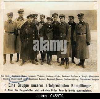 Ernst Udet avec ses camarades dans la Première Guerre mondiale Banque D'Images