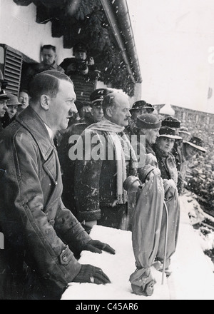 Adolf Hitler et André François Poncet à l'ouverture de la Banque D'Images