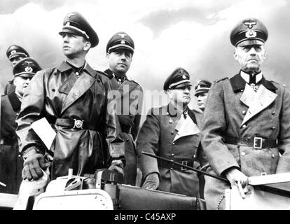 Gerd von Rundstedt, Sepp Dietrich, Franz Witt et Kurt Meyer, 1944 Banque D'Images