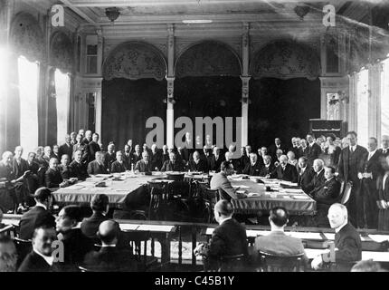 Session de printemps de la Ligue des Nations Unies présidé par le Ministre allemand des affaires étrangères, Stresemann, 1927 Banque D'Images