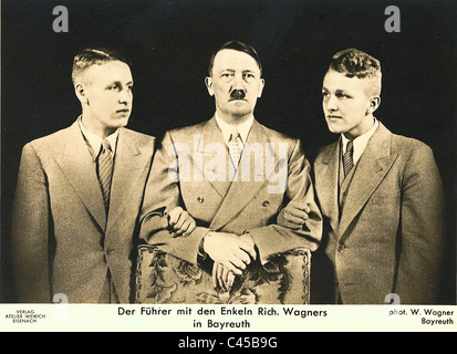 Hitler et petits-fils de Wagner, 1936 Banque D'Images