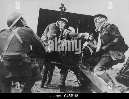 Les artilleurs britanniques en Macédoine, 1917 Banque D'Images