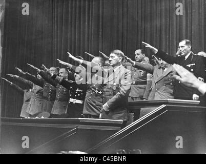 Hitler au Reichstag, 1941 Banque D'Images