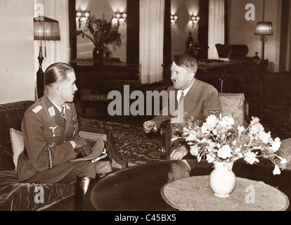 Avec Adolf Hitler Adolf Galland, 1940 Banque D'Images