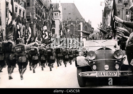 Adolf Hitler et Ernst Roehm pendant l'de Nuremberg, 1933 Banque D'Images