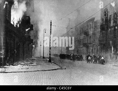 Émeute à ghetto de Varsovie, 1943 Banque D'Images