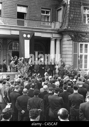 Grand mufti Amin el Husseini et Raschid Ali el Gailani, 1943 Banque D'Images