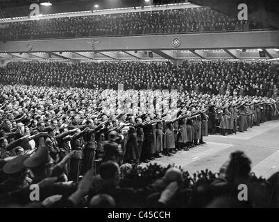 Discours à la Goebbels, Palais des Sports 1943 Banque D'Images