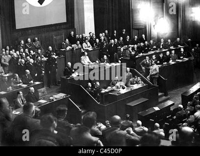 Adolf Hitler parle au Reichstag sur la 'Roehm coup d' 1934- Banque D'Images