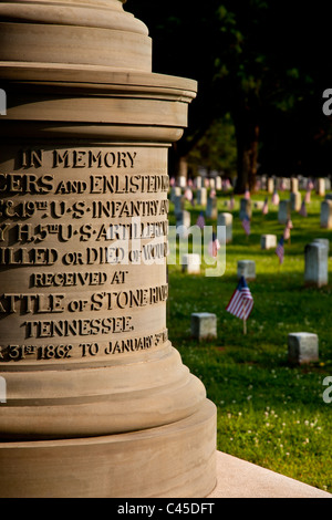 Memorial Day au champ de bataille National de Stones River et le cimetière, Murfreesboro Tennessee USA Banque D'Images